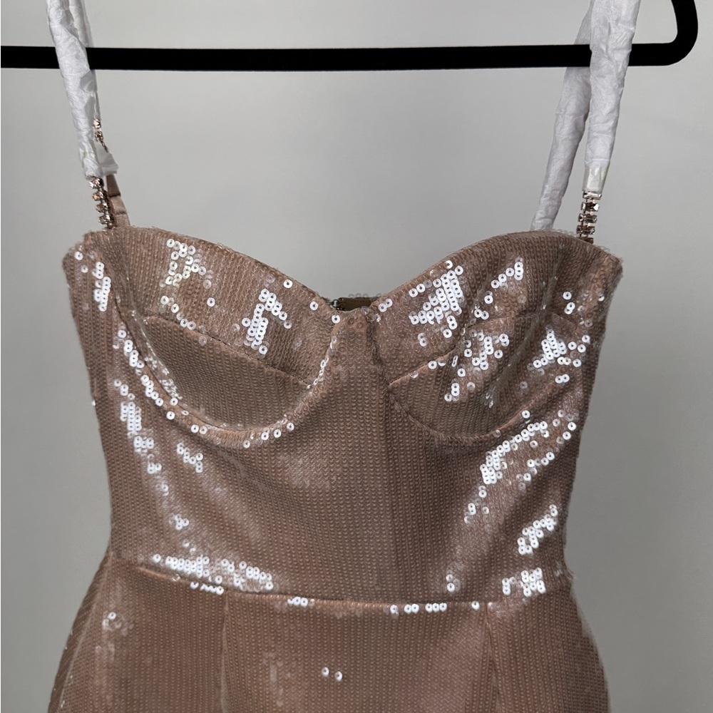NADINE MERABI Leyton Champagne Dress - Picture 2 of 6